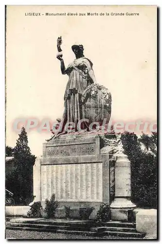 Cartes postales Lisieux Monument eleve aux Morts de la Grande Guerre