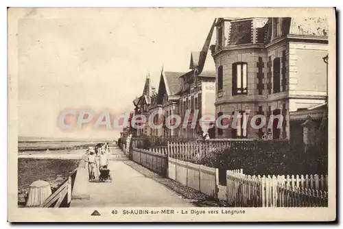 Cartes postales St Aubin sur Mer La Digue vers Langrune