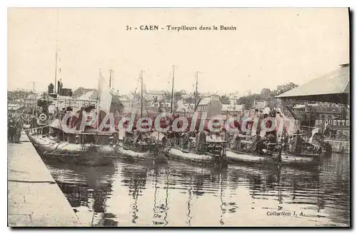 Cartes postales Caen Torpilleurs dans le Bassin