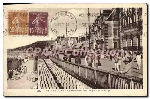 Cartes postales Cabourg Le Boulevard des Anglais et la Plage