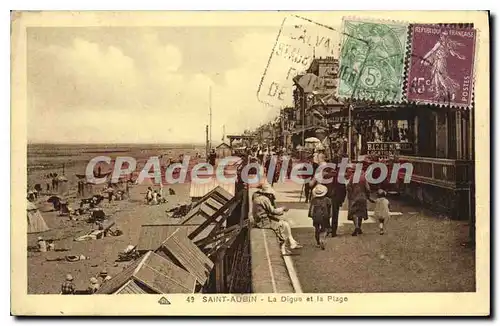 Ansichtskarte AK Saint Aubin La Digue et la Plage