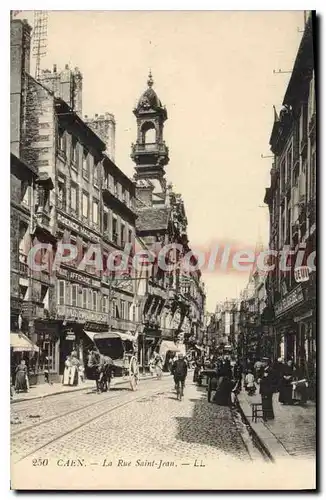 Cartes postales Caen La Rue Saint Jean