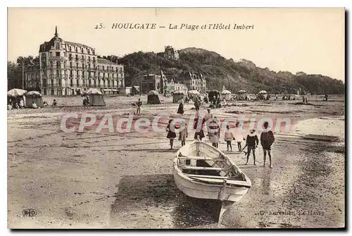 Cartes postales Houlgate La Plage et l'Hotel Imbert