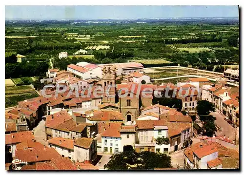 Cartes postales moderne Villelongue de la Salanque Pyr Or Vue aerienne du centre du village