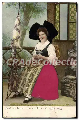 Cartes postales Elsasser Tracht Costume Alsacien carte en relief