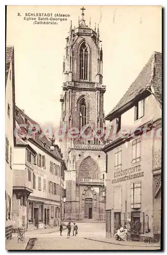 Ansichtskarte AK Schlestadt Alsace Eglise Saint Georges Cathedrale