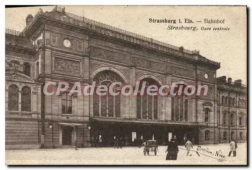 Cartes postales Strassburg i Els Bahnhof Strasbourg Gare centrale