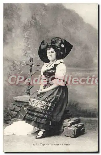 Ansichtskarte AK Type d'Alsacienne Reverie