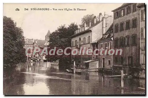 Ansichtskarte AK Strasbourg Vue vers l'Eglise St Thomas