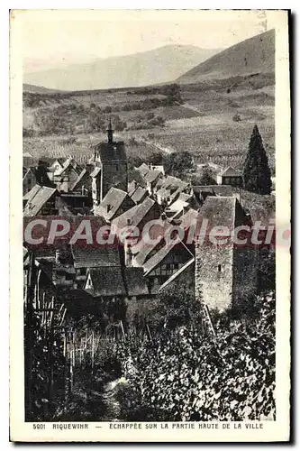 Ansichtskarte AK Riquewihr Echappee sur la Partie Haute de la Ville