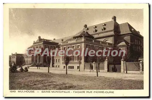 Cartes postales Muhouse Bains Municipaux Facade rue Pierre Curie