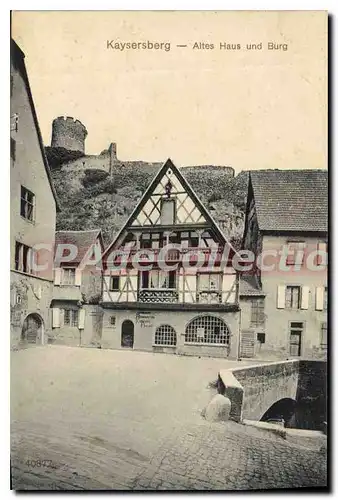 Cartes postales Kaysersberg Altes Haus und Burg