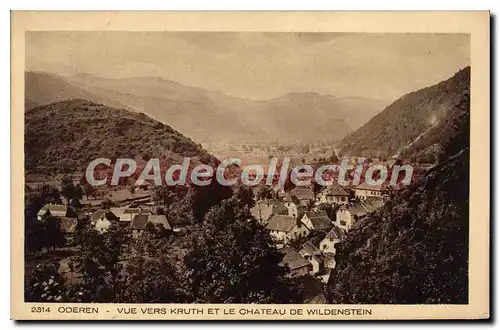 Cartes postales Oderen Vue Vers Kruth et le Chateau de Wildenstein