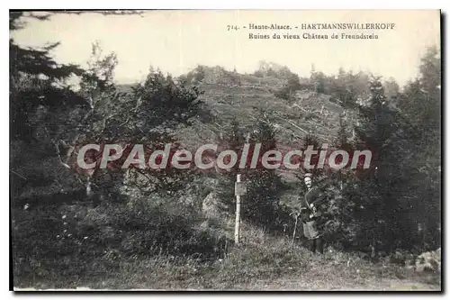 Ansichtskarte AK Haute Alsace Hartmannswillerkopf Ruines du Vieux Chateau de Frenndstein