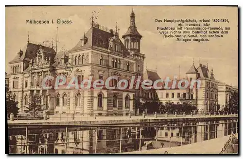 Cartes postales Mulhause Elsass hauptpostgebaude