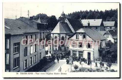 Cartes postales Trois Epis Vue vers l'Eglise Notre Dame