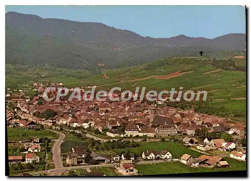 Moderne Karte Bergheim Gros bourg viticole entoure de remparts et de tours