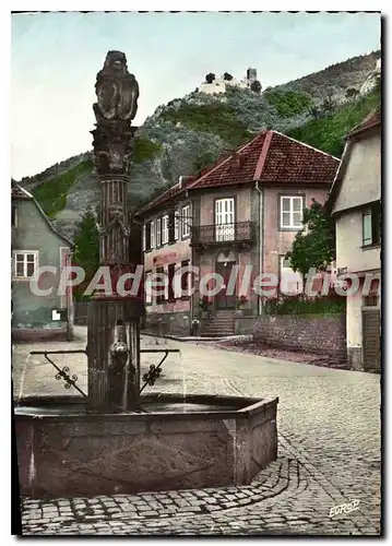 Cartes postales moderne Ribeauville Vieux puits et le chateau St Ulrich