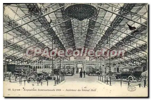 Cartes postales Lyon Exposition Internationale 1914 Interieur du Grand Hall
