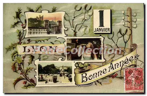 Cartes postales Lyon Bonne Annee