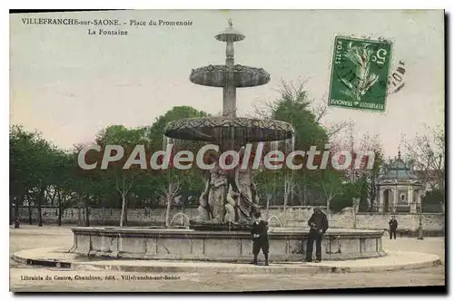 Ansichtskarte AK Villefranche sur Saone Place du Promenoir La Fontaine