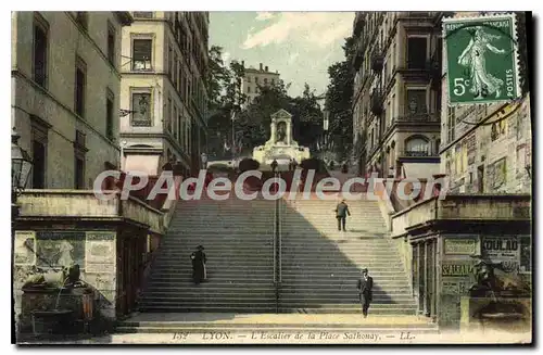 Cartes postales Lyon L'Escalier de la Place Sathonay