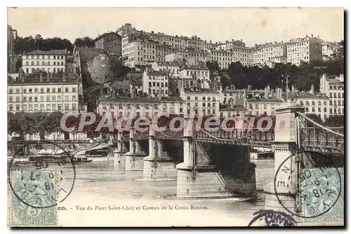 Cartes postales Vue du Pont Saint Clair et Coteau de la Croix Rousse