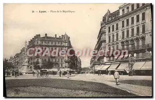 Cartes postales Lyon Place de la Republique