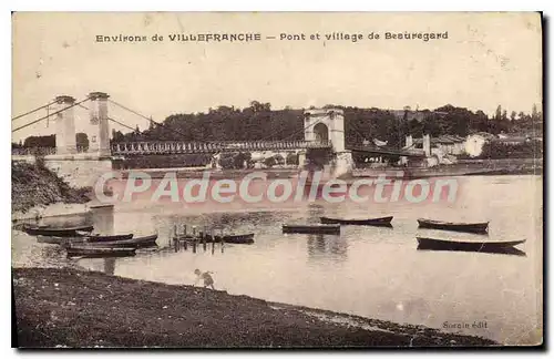 Ansichtskarte AK Environs de Villefranche Pont et village de Beauregard