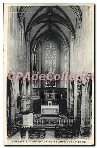 Cartes postales L'Arbresle Interieur de l'Eglise vitraux du XV siecle