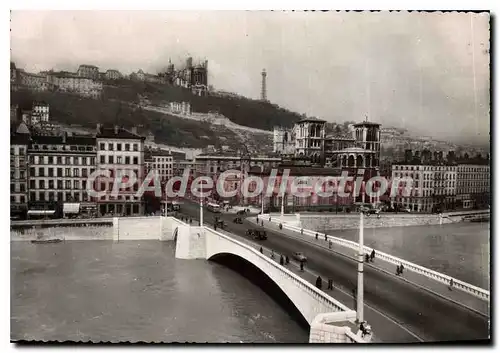 Cartes postales moderne Lyon Le Pont Tilsitt et la Colline de Fourviere