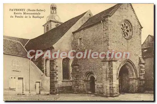 Ansichtskarte AK Faverney Haute Saone Entree Monumentale du Porche de la Basilique