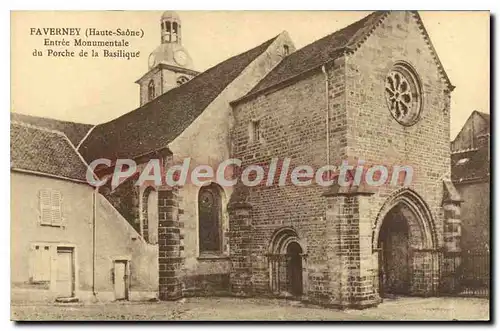 Cartes postales Faverney Haute Saone Entree Monumentale du Porche de la Basilique