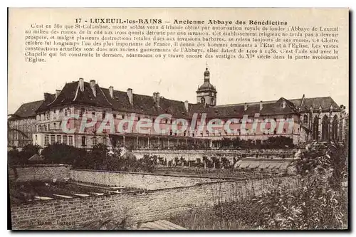 Cartes postales Luxeuil les Bains Ancienne Abbaye des Benedictins