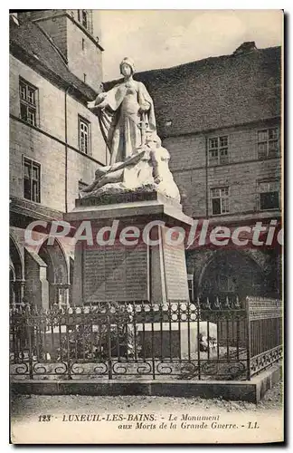 Cartes postales Luxeuil les Bains Le Monument aux Morts de la Grande Guerre