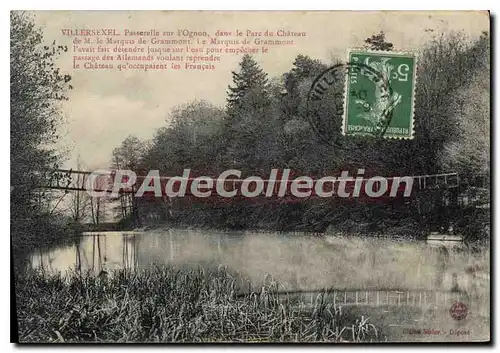 Cartes postales Villersexel Passerelie sur l'gnon dans le Parc du Chateau