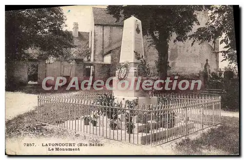 Cartes postales Lavoncourt Hte Saone Le Monument