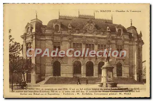 Cartes postales Macon Chambre de Commerce