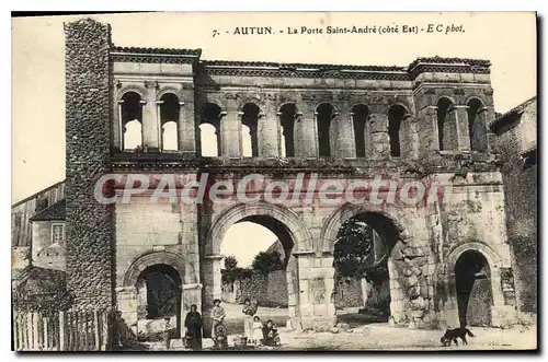 Ansichtskarte AK Autun La Porte Saint Andre cote Est