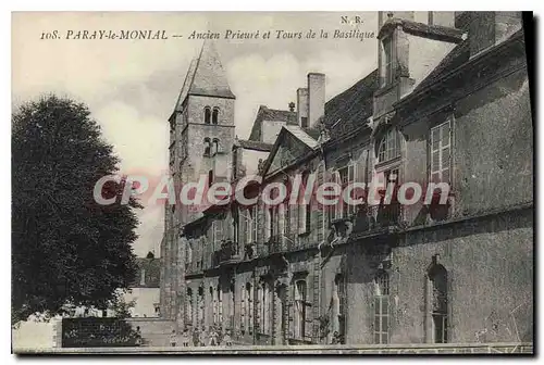 Ansichtskarte AK Paray le Monial Ancien Prieure et Tours de la Basilique