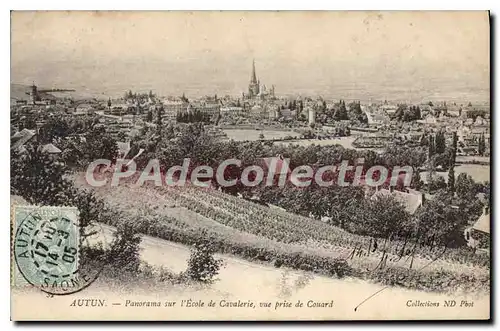 Cartes postales Autun Panorama sur l'Ecole de Cavalerie vue prise de Couard