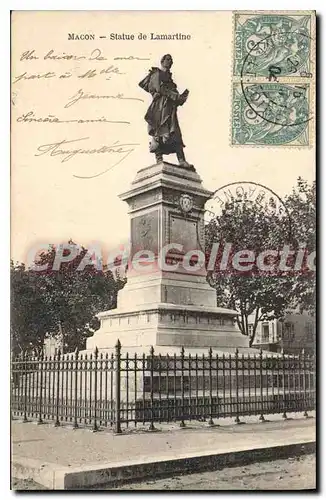 Cartes postales Macon Statue de Lamartine