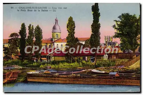 Cartes postales Chalons sur Saone Une vue sur la Petit Bras de la Saone