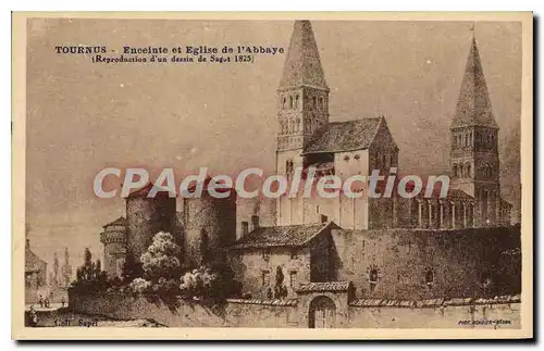 Cartes postales Tournus Enceinte et Eglise de l'Abbaye