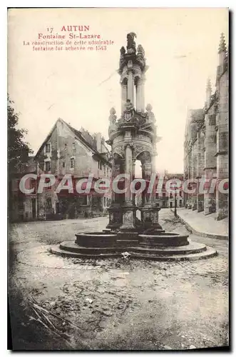 Ansichtskarte AK Autun Fontaine St Lazare