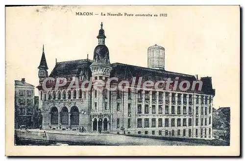 Cartes postales Macon La Nouvelle Poste construite en 1912