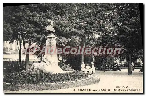 Ansichtskarte AK Chalon sur Saone Statue de Chabas