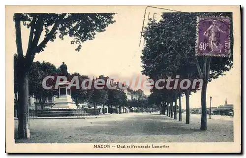 Cartes postales Macon Quai et Promenade Lamartine
