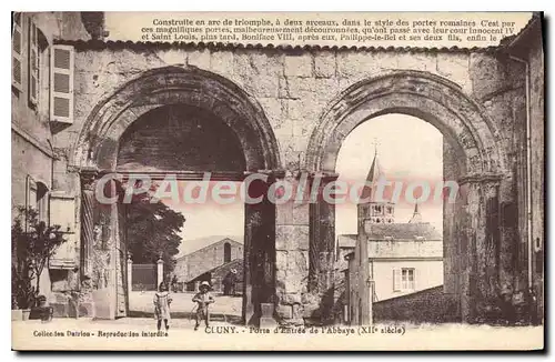 Cartes postales Cluny Porte d'Entree de l'Abbaye XII siecle