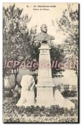 Ansichtskarte AK Chalon sur Saone Statue de Chabas